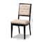 Baxton Studio Gideon ModernSand Fabric Upholstered and Dark Brown Finished Wood Dining Chair Set(2PC) PR 195-2PC-12144-ZORO - alternate 7